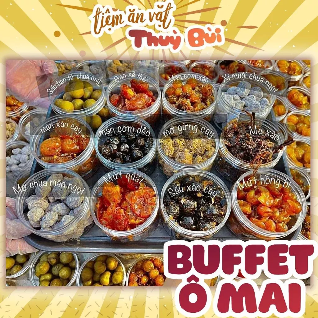 Ô Mai - Mứt Tết Tự Chọn Tổng Hợp, Ô Mai Mix, Ô Mai Me, Ô Mai Xí Muội,  Đặc Sản, đồ ăn vặt