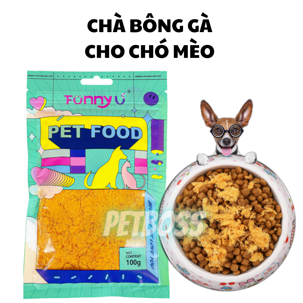 CHÀ BÔNG GÀ CHO CHÓ MÈO, SNACK THƯỞNG CHO CHO CHÓ MÈO | Shopee Việt Nam