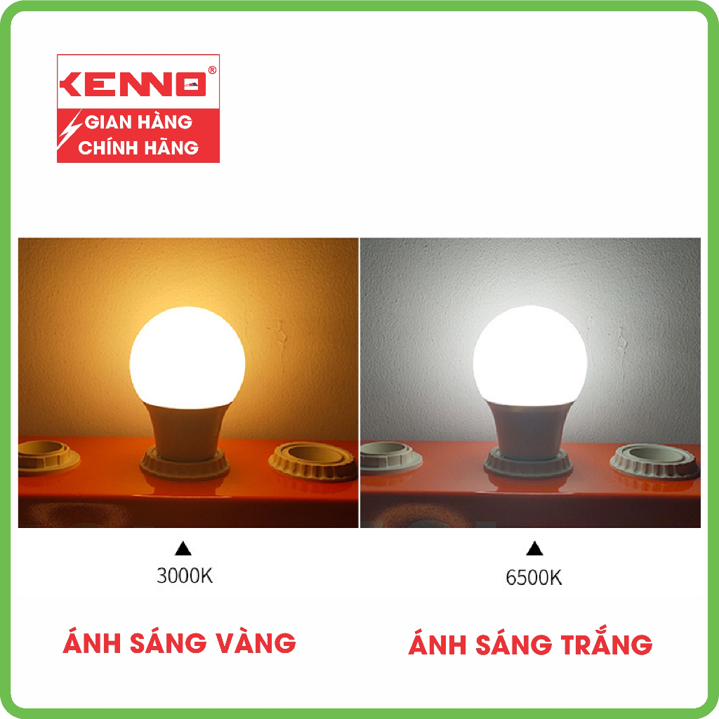 Bóng LED bulb tròn trang trí 3W - 5W - 7W kín nước KENNO ánh sáng trắng, vàng, xanh, đỏ