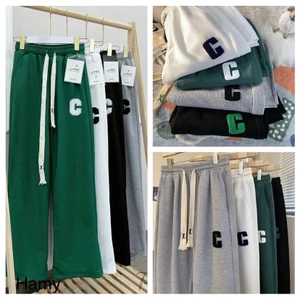 Quần Ống Rộng Chất Tổ Ong Chữ C - Quần Thể Thao Unisex Dày Dặn Phong Cách Siêu Hót