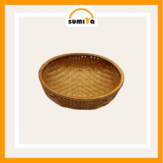 Rổ tre hun khói hình tròn, nguyên liệu tự nhiên thân thiện với môi trường, dùng trang trí, để thức ăn