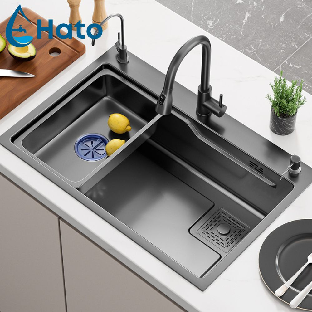 Chậu Rửa Bát 1 Hố Hato Inox 304 Kích Thước 75*46cm, Bồn Rửa Chén 1 Ngăn ...