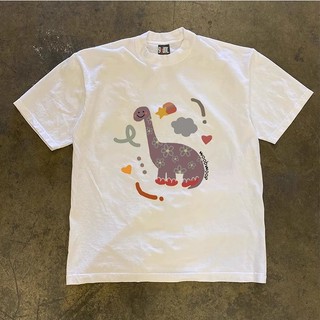 Áo Thun Hè Nam Nữ Cổ Tròn Phối Hình Khủng Long Cá Tính, Chất Liệu Cotton Khô Mềm Mịn Thấm Hút Mồ Hôi Cực Tốt