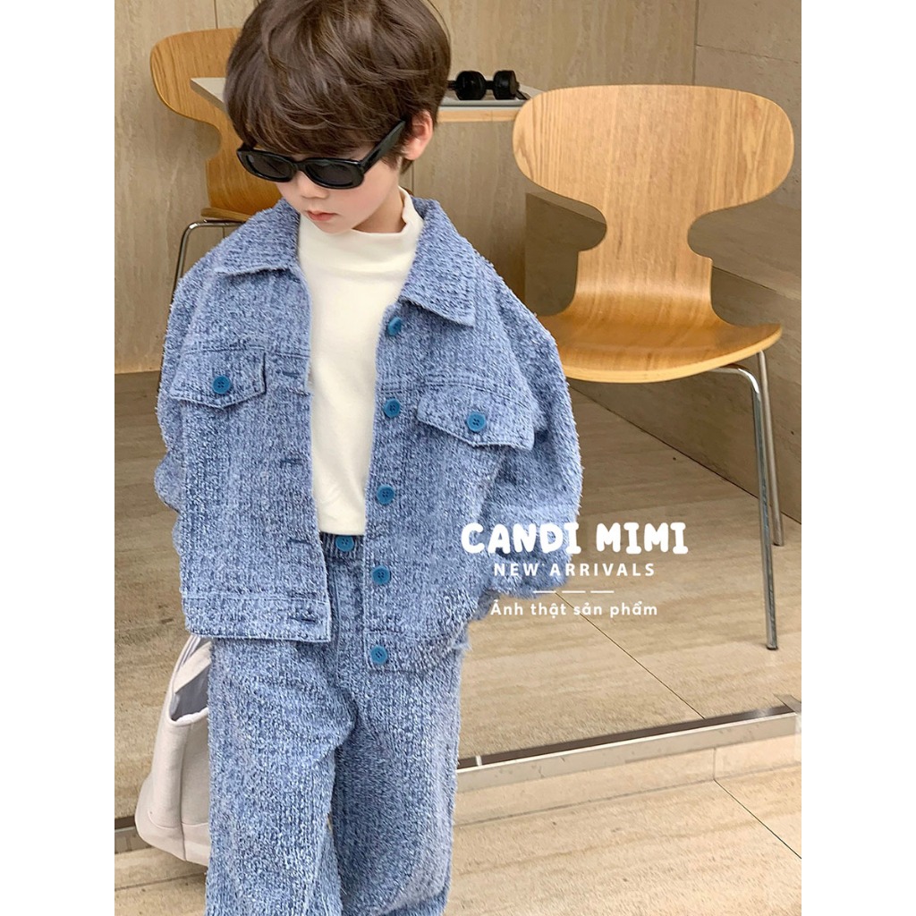CANDIMIMI Áo Nỉ Cotton Màu Pastel Giữ Nhiệt, Co Giãn Cho Bé Gái - Sợi Tự Nhiên Cao Cấp, Dày Dặn - Thời Trang Trẻ Em