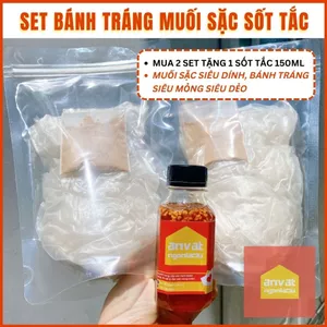 BÁNH TRÁNG PHƠI SƯƠNG MUỐI SẶC, MUỐI BÒ + TOPPING tự chọn - Ăn vặt Ngon Lắc Lư