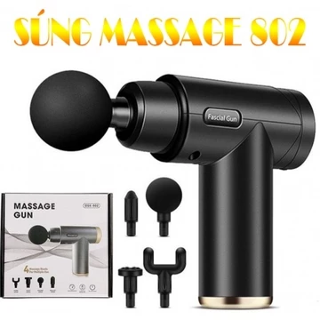 MÁY MASSAGE CẦM TAY 802, Máy massage cầm tay mini đấm lưng mát xa cổ vai gáy 4 đầu 6 chế độ