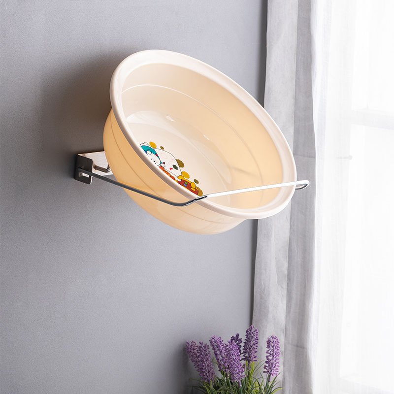Giá treo thau chậu gắn tường inox 304 có keo dán Hobby home decor GTT