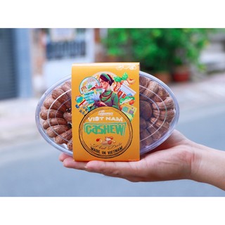 Hạt Điều Bình Phước Xếp Hoa Có Vỏ Chuẩn Hàng Loại 1, Thơm Ngon Giòn Bùi, Giàu Chất Dinh Dưỡng Hộp 200g