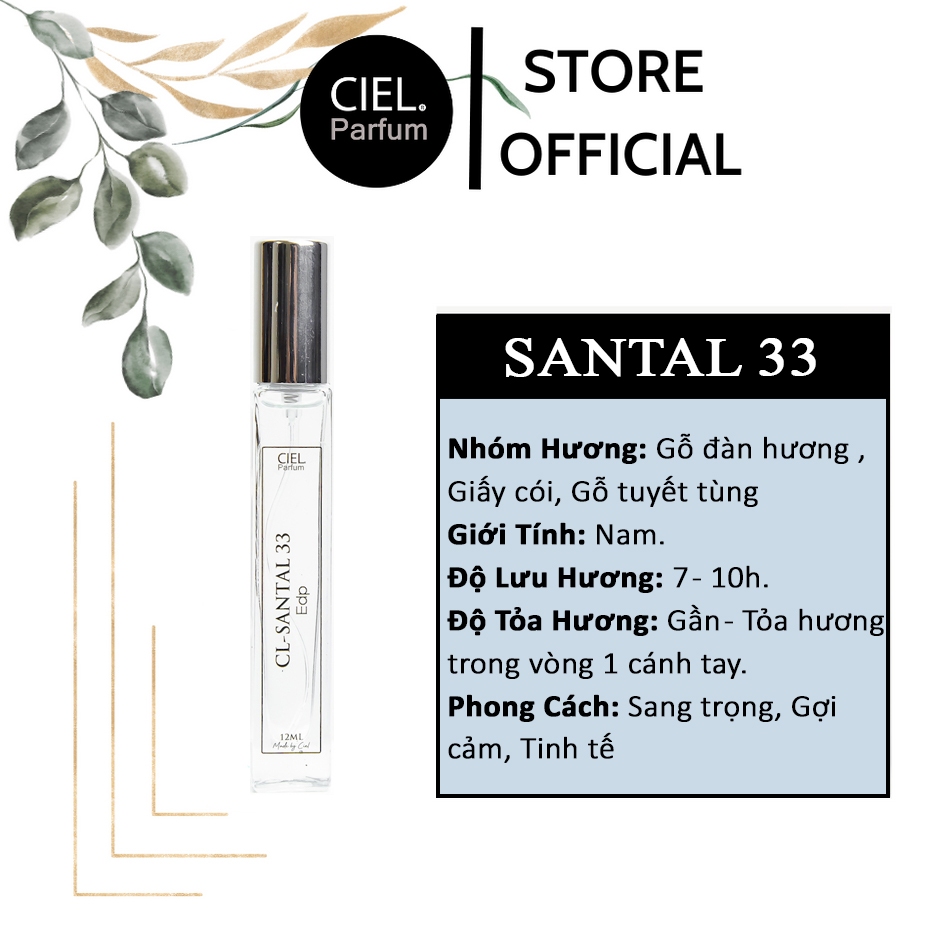 Ảnh Nước hoa nam cao cấp CL Santal 33 Edp chính hãng CIEL Parfum phong cách Sang trọng, gợi cảm, tinh tế 2
