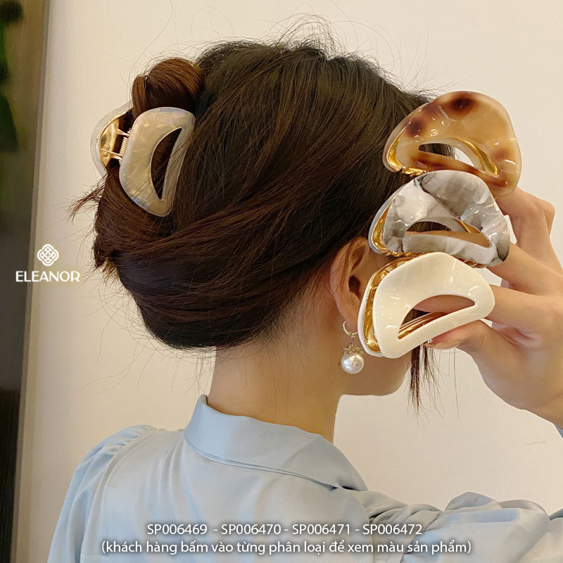 Kẹp tóc nữ càng cua Eleanor Accessories kiểu dáng basic kẹp tóc ngọc trai nhân tạo phụ kiện tóc 6469