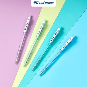 Combo 5/10/20 Bút bi Thiên Long Pro 027 TL-105 - 3 màu mực, thân bút pastel thời trang, phù hợp cho học sinh, sinh viên