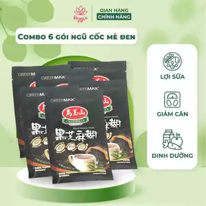 Ngũ cốc dinh dưỡng mè đen GREENMAX Đài Loan bổ sung dưỡng chất combo 6 gói 30 gram