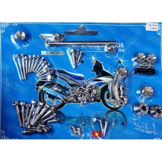 DIAMOND  - Vỉ full xe ốc Salaya inox 304 các dòng xe AB125, AB110, Vario, SH mode, Vision...
