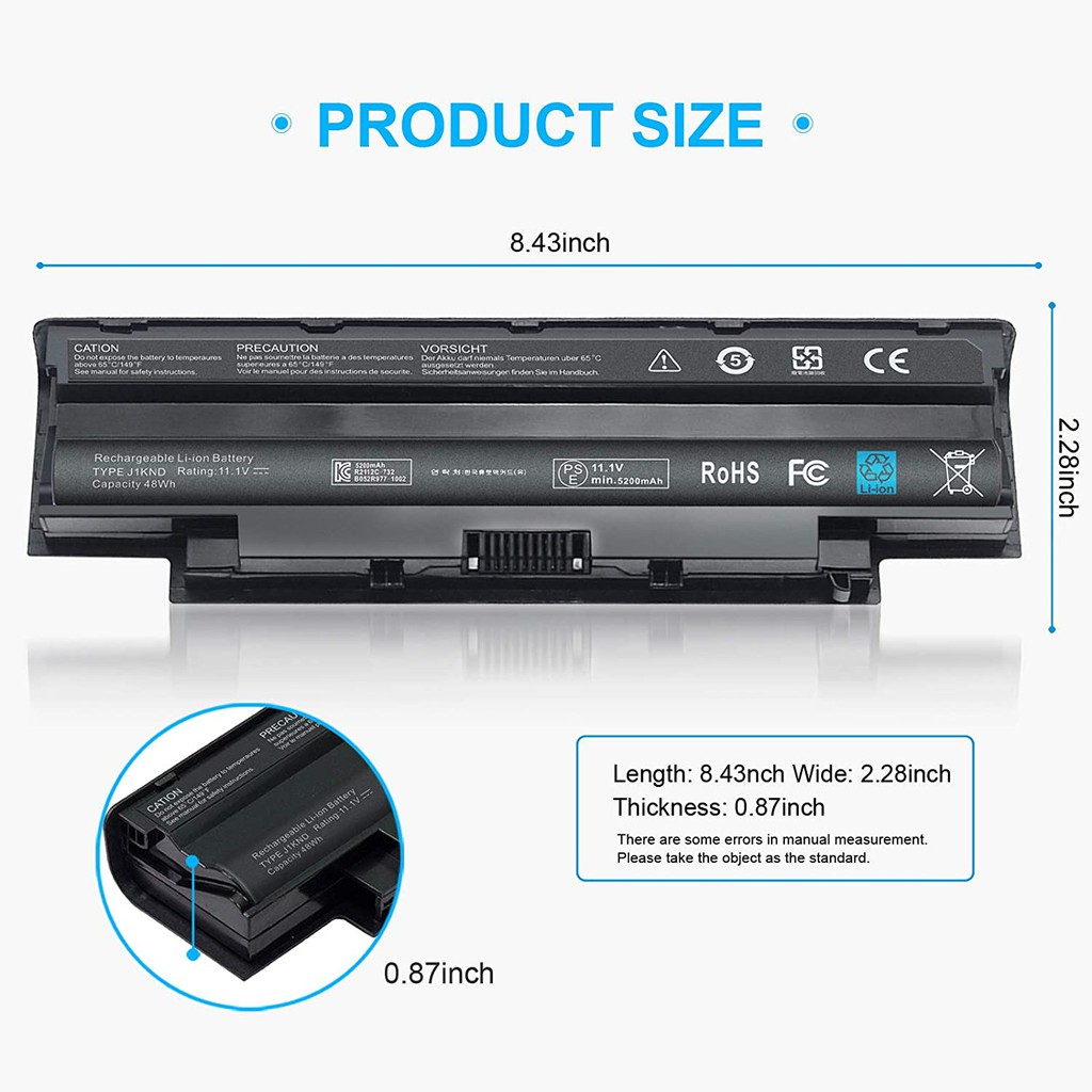 Pin Laptop Dell 14R N4010 13R N3010 N3110 N3520, 14R N4010 N4110 N4050, 15R N5010, M5010, N5110 M5030 M5040 N5050