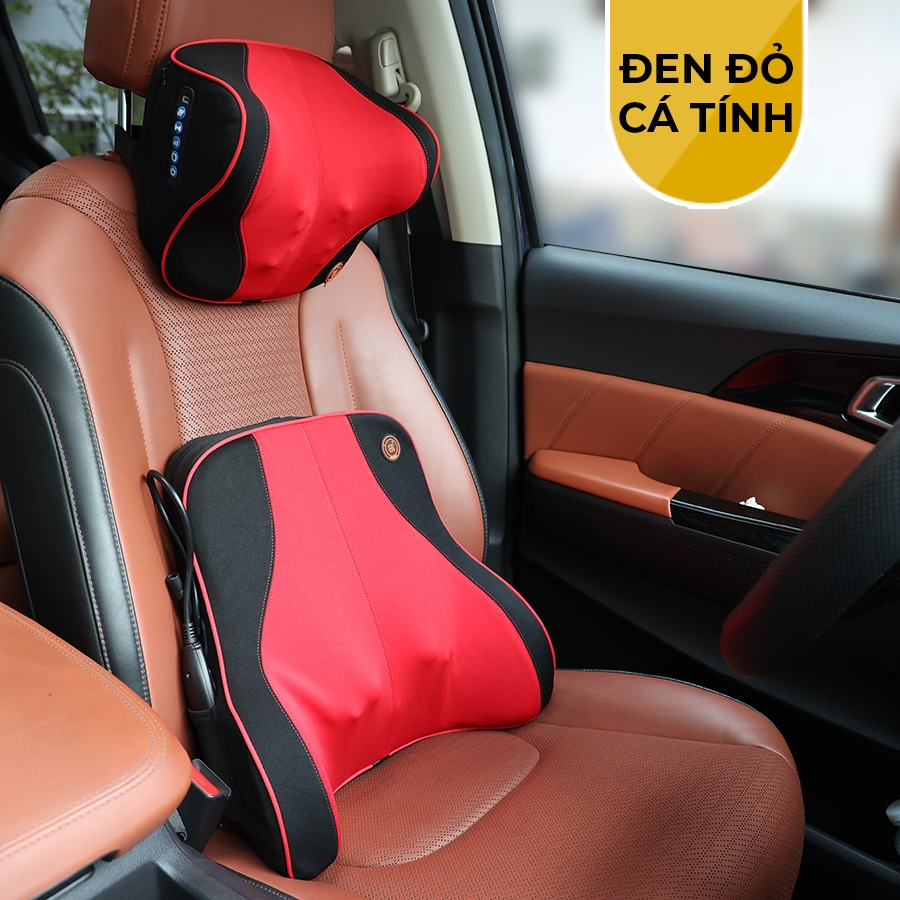 Gối Tựa Đầu Lót Lưng Cao Su Non Đa Năng Massage Xoay 2 Chiều Hồng Ngoại Tích Điện Hẹn Giờ CIND ZQ002 Chống Đau Mỏi Vai