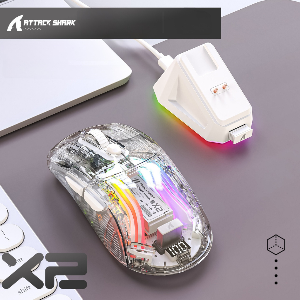 Chuột Máy Tính Không Dây Bluetooth Ziyou X2 PRO VIP Mouse - Trong Suốt ...