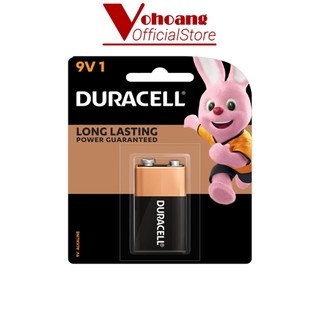 Pin vuông 9V Duracell Alkaline chống chảy dung lượng cao - Hàng chính hãng