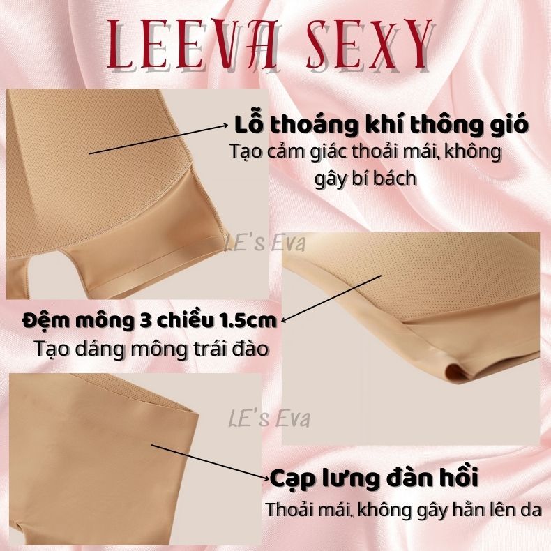 Quần độn mông đúc su nữ, quần nâng mông dạng đùi thông hơi, định hình siêu tôn dáng hàng cao cấp QL06