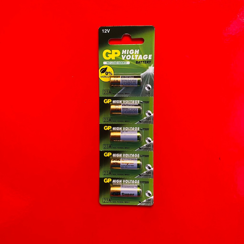 Pin 12V A23 GP Ultra vỉ 5 viên dùng cho chuông, điều khiển cửa cuốn ...
