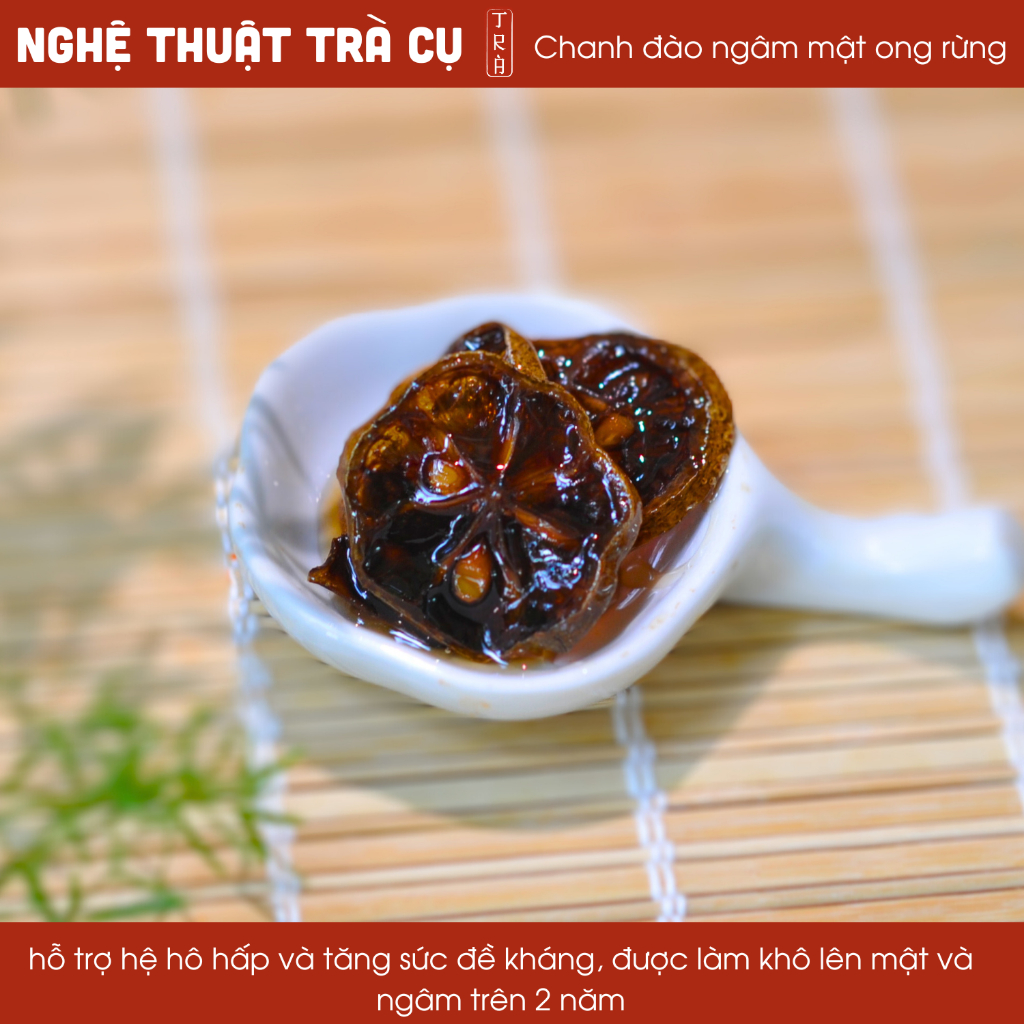 Chanh đào sấy khô ngâm mật ong rừng trên 2 năm không dùng đường đóng hủ thủy tinh 500gr-700gr