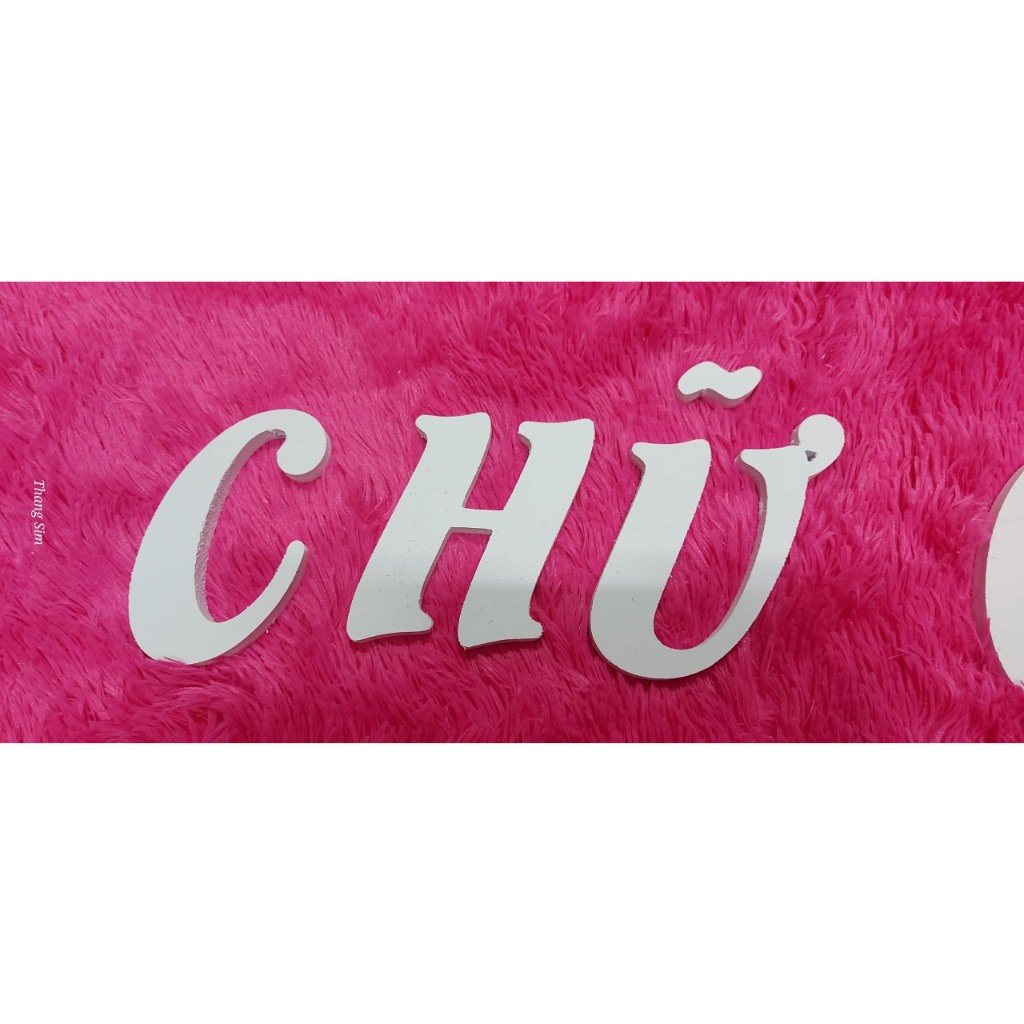 Chữ nổi fomex 10cm font in hoa nghiêng cách điệu trang trí dán tường - biển quảng cáo