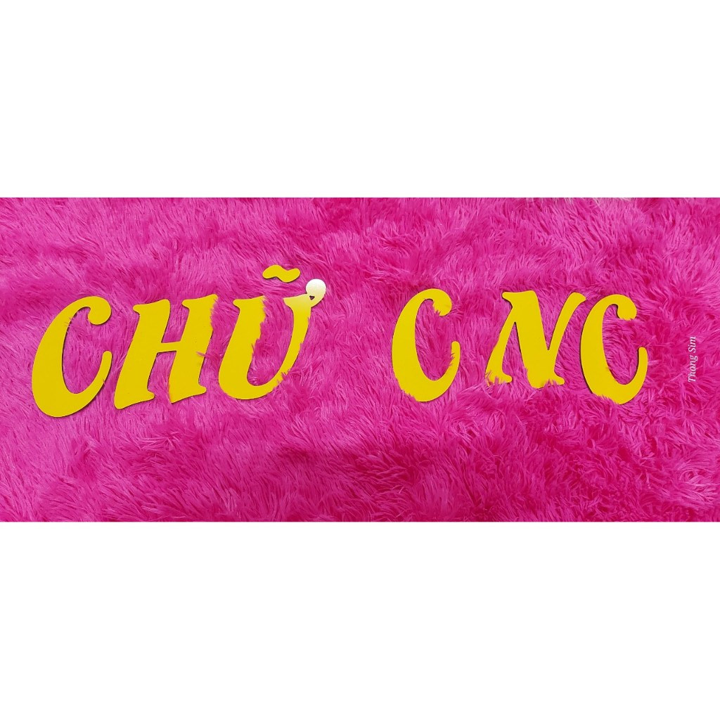 Chữ Vàng Bóng nghiêng cách điệu cao 10cm dày 3mm dán tường, dán biển quảng cáo, dán biển số xe ô tô