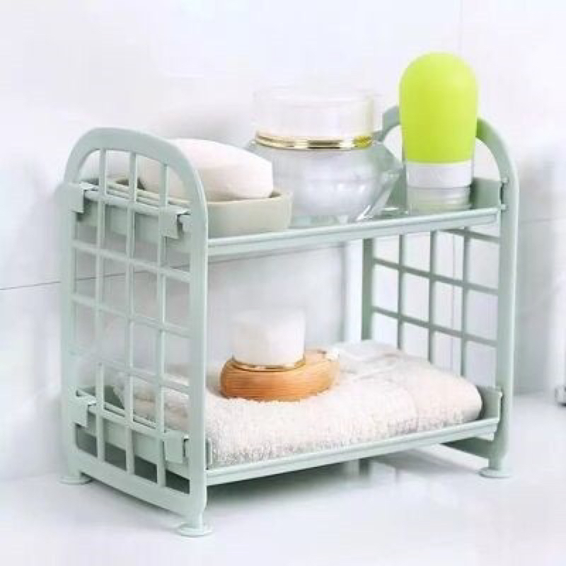 Kệ Nhựa Mini 2 Tầng - Giá để đồ 2 tầng mini