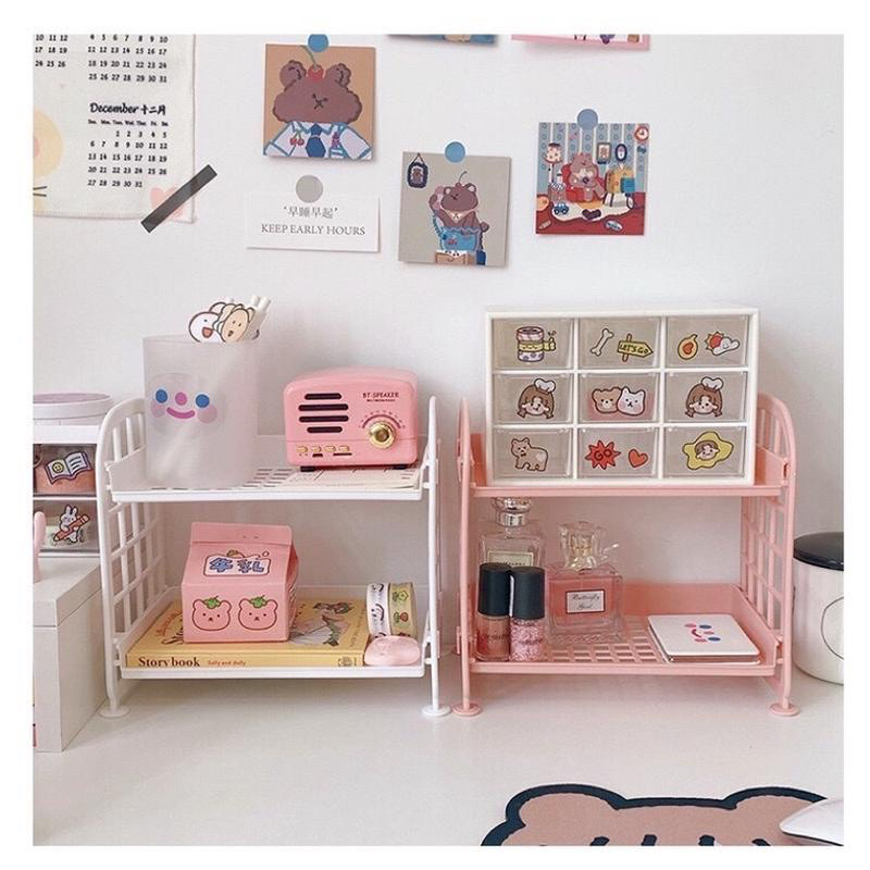 Kệ Nhựa Mini 2 Tầng - Giá để đồ 2 tầng mini