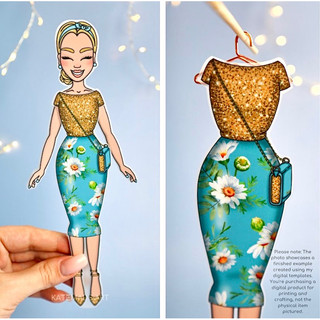 Sổ thời trang Hoa Cúc 🌼🌼🌼 - Búp bê giấy