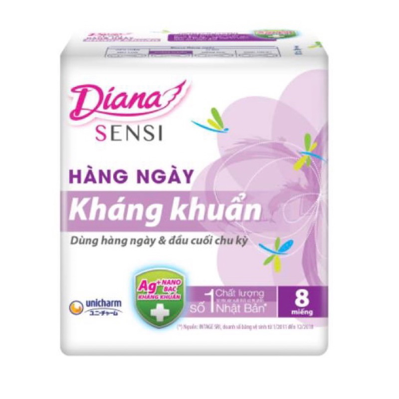 6 Gói Băng Vệ Sinh Diana Hằng Ngày- Gói 8 Miếng