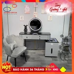 Bàn Phấn, Bàn Trang Điểm Sang Trọng và Thông Minh,Sạc Không Dây Gương Led Cảm Ứng 3 màu, Loa Bluetooth, 2 Cổng USB T03 — ảnh 1