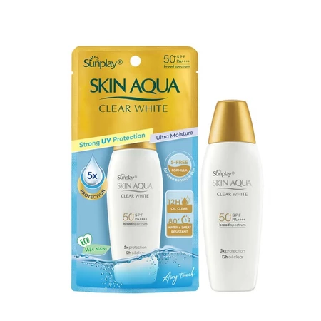Sữa Chống Nắng Hàng Ngày Dưỡng Trắng Cho Da Dầu Sunplay Skin Aqua Clear White SPF50 25g - 55g