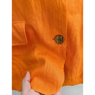 [June Linen] Blazer nữ tay ngắn LINEN TƯNG PREMIUM dáng rộng có 2 túi. Nhiều màu.A17