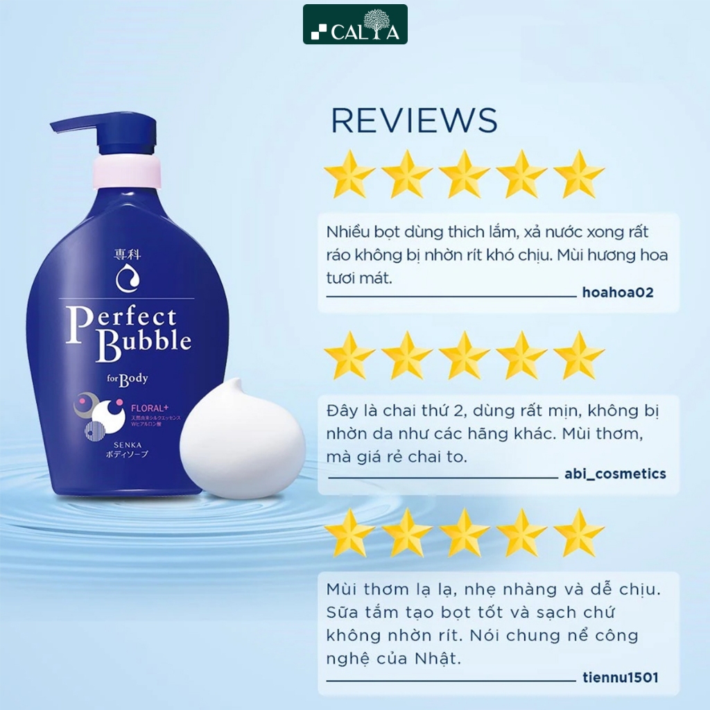 Ảnh Sữa Tắm Senka Tạo Bọt Dưỡng Ẩm Mịn Mượt, Hương Hoa Thơm Mát - Senka Perfect Bubble 500ml 1