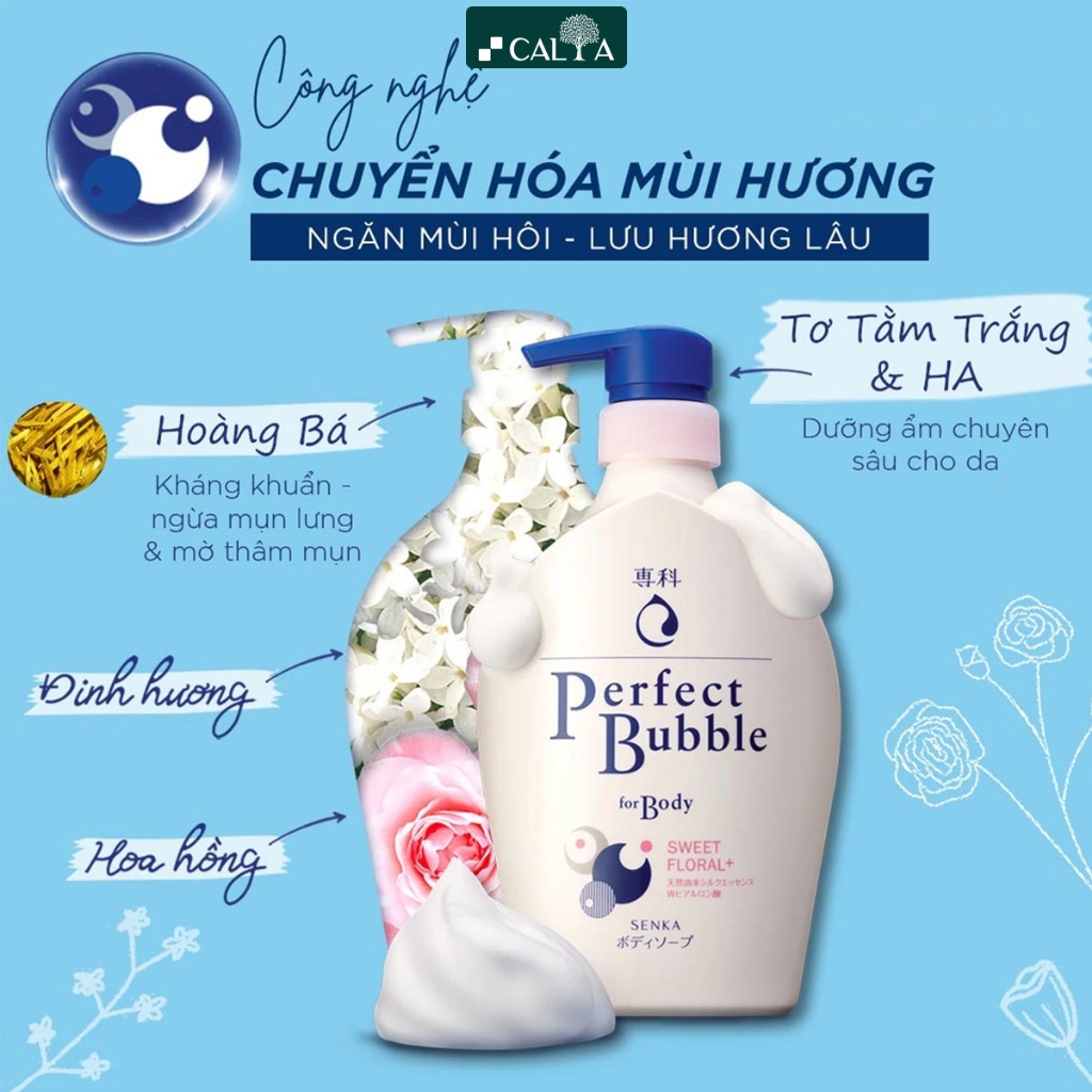 Ảnh Sữa Tắm Senka Tạo Bọt Dưỡng Ẩm Mịn Mượt, Hương Hoa Thơm Mát - Senka Perfect Bubble 500ml 3