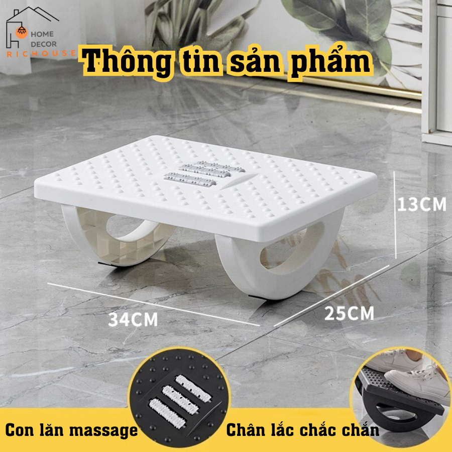 Ghế gác chân massage, kê chân Công Thái Học dân văn phòng, sinh viên, mát xa thư giãn, giảm stress