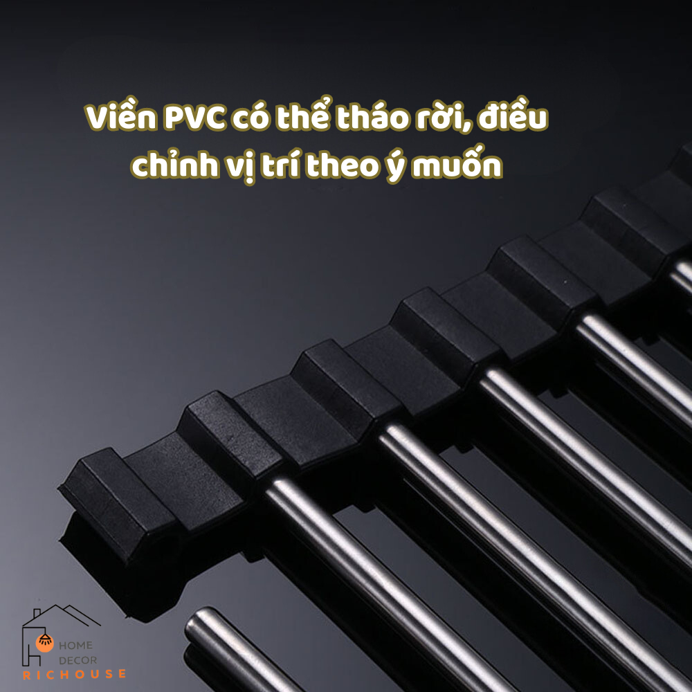 Giá Inox Gác Bồn Rửa Chén Úp Bát Đĩa Tiện Lợi, Giá Đựng Hoa Quả, Rửa Rau Đa Năng