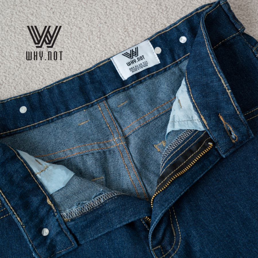 Quần Jeans Nam Ống Suông WHY NOT MULTI BUTTONS Thiết Kế Cúc Cạnh Ống Độc Đáo - Cúc Cạp Sau JRCOQT