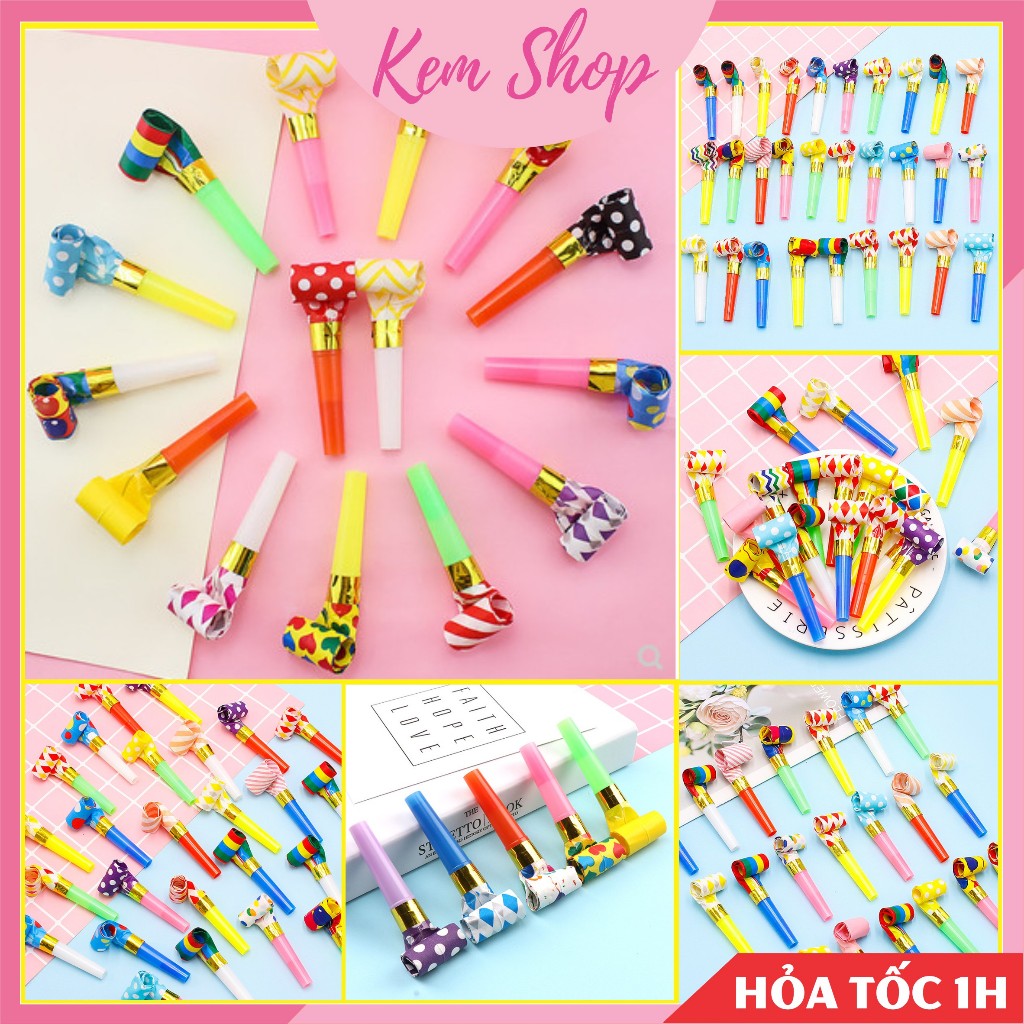 Đồ chơi kèn giấy thổi chúc mừng sinh nhật, tiệc tùng - KEMSHOP K358