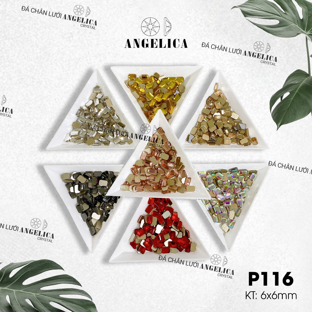 Túi 10 viên đá nail chân bằng chân vàng đủ hình trang trí móng ANGELICA Bảng 2