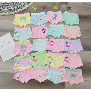 Set 3 quần chip đùi chất vải cotton cho bé gái 9-25kg (Video)