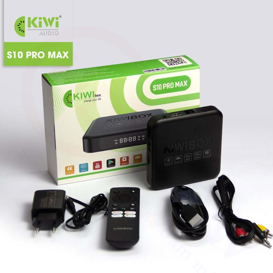 Android TV Box Kiwibox S10 Pro Max HĐH 12.0 Wifi 6.0 Bluetooth 5.0 Ram