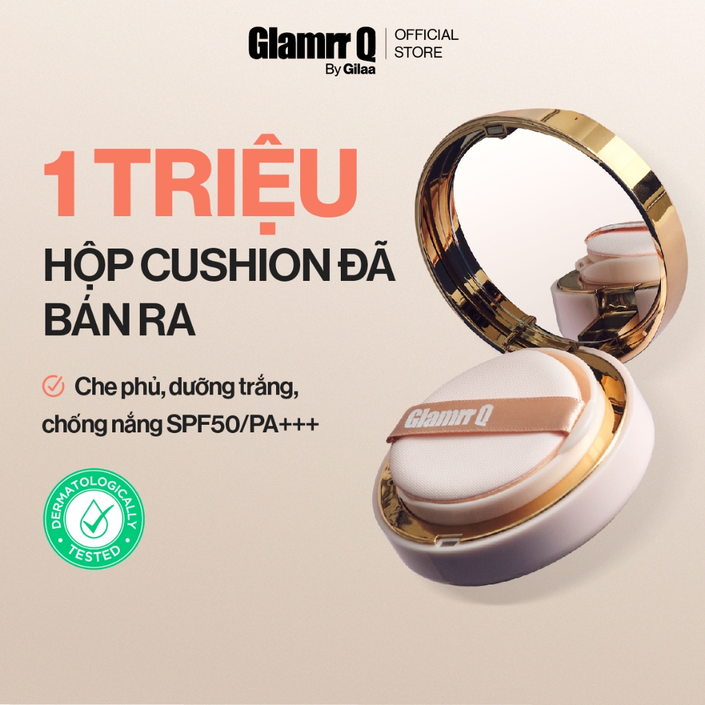 Phấn nước GLAMRR Q LONG WEAR DD CUSHION - SPF50+/PA+++