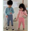 Đồ bộ bé trai và đồ bộ bé gái quần áo dài tay QATE625 - Bộ quần áo len tăm TB387