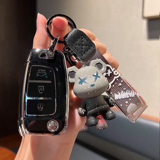 (Chìa Cơ gập) ốp chìa khóa HYUNĐAI 3nút i30 Kona Accent Elantra Veloster Santafe Santafe Tucson