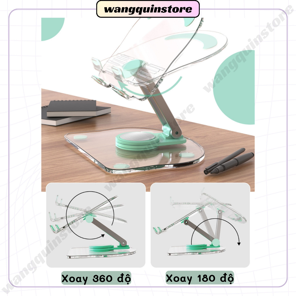 Kệ giá đỡ Ipad + điện thoại Xoay 360 mica
