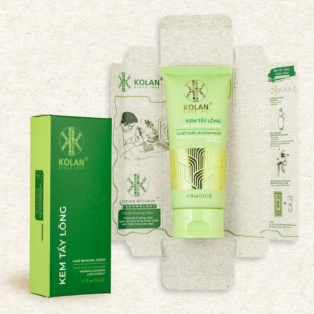 Combo Kem Tẩy Lông 70ml + Gel Dịu Da 30ml Chiết xuất chùm ngây lành tính + Sữa rửa mặt 100ml