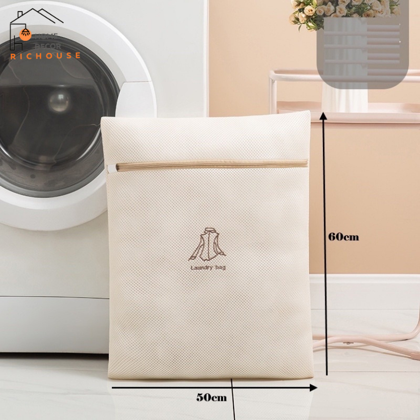 Túi giặt đồ máy giặt 3 lớp, túi lưới giặt đồ lót có khóa kéo giúp bảo vệ quần áo