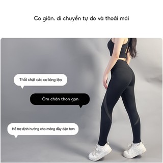 Quần thể thao Legging nâng mông cạp cao tôn dáng, chất thun co giãn 4 chiều GLADIMAX GS92