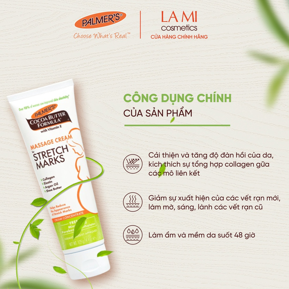 Ảnh Kem ngăn ngừa và hỗ trợ làm mờ vết rạn da Palmer's 125g 3